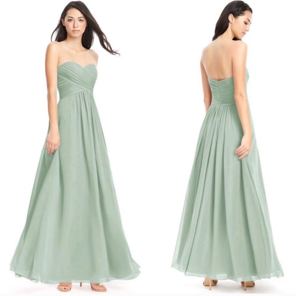 Azazie Yazmin Maxi Bridesmaid Dress Dusty Sage A4